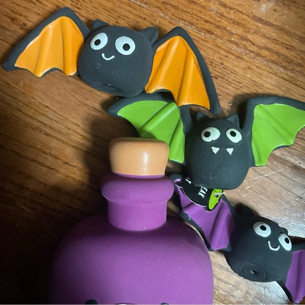 Fringe | Spooky Creatures Breaking Spells Squeaky Latex Dog Toy 6.5” and Bats